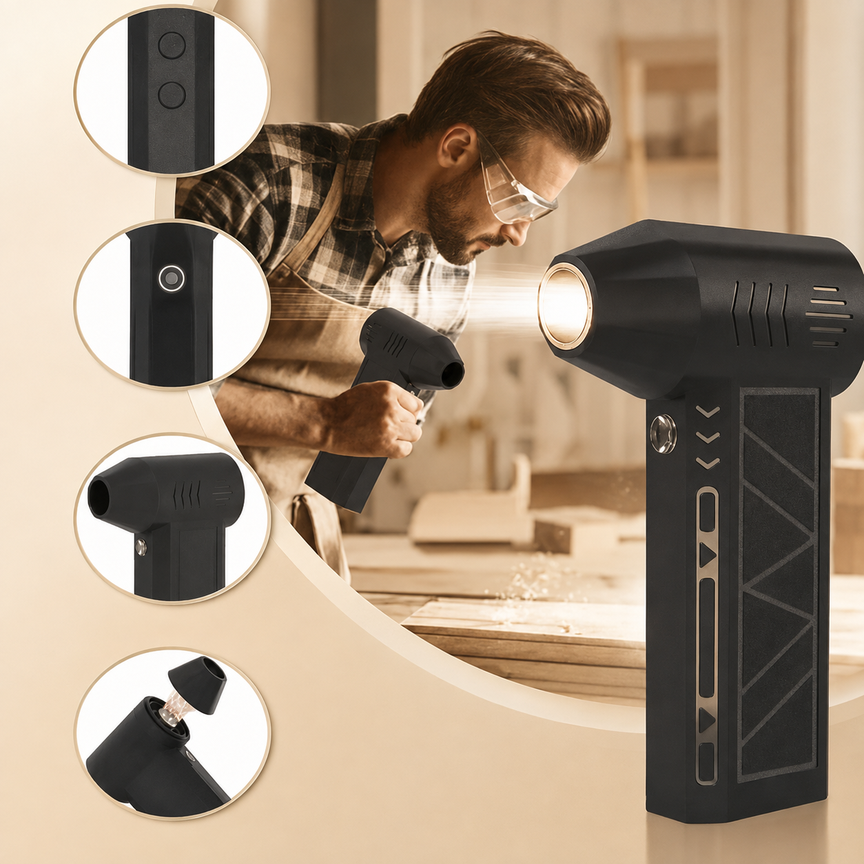 💨 Mini Jet Fan – Powerful Airflow in Your Hand